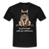 Faule Coole Katze -Sorry bin zu spät wollte nicht kommen Lustiges T-Shirt - Schwarz