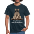 Faule Coole Katze -Sorry bin zu spät wollte nicht kommen Lustiges T-Shirt - Navy