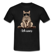 Faule Coole Katze - ICH WARS Lustiges T-Shirt - Schwarz