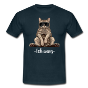 Faule Coole Katze - ICH WARS Lustiges T-Shirt - Navy