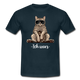 Faule Coole Katze - ICH WARS Lustiges T-Shirt - Navy