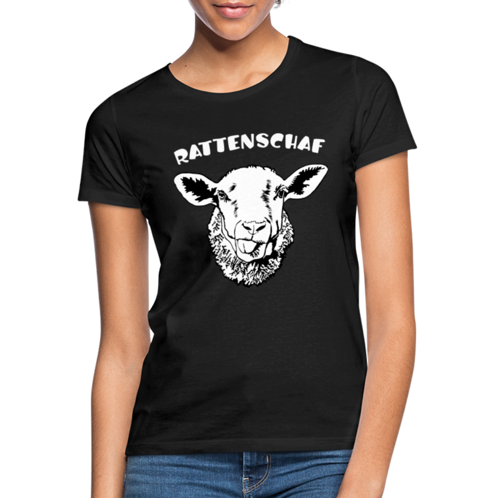 Cooles Schaf Rattenschaf Lustiges Frauen T-Shirt - Schwarz