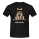 Faule Coole Katze - Chill mal BRO! Lustiges T-Shirt - Schwarz