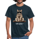 Faule Coole Katze - geh weiter! Lustiges T-Shirt - Navy