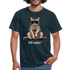 Faule Coole Katze - geh weiter! Lustiges T-Shirt - Navy