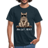 Faule Coole Katze - Ähm ja...NEIN! Lustiges T-Shirt - Navy