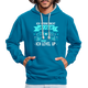 Gamer Gaming Zocken Ich werd nicht älter ich LEVEL UP! Kontrast-Hoodie - Pfauenblau/Grau meliert