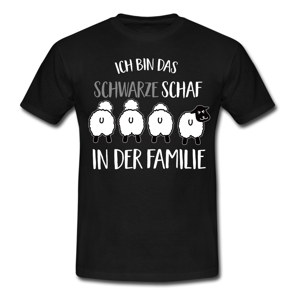 Schafe - Ich bin das schwarze Schaf in der Familie Lustiges T-Shirt - Schwarz