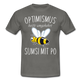 Imker Geschenk T-Shirt Optimismus heißt umgekehrt SUMSI MIT PO - Graphit