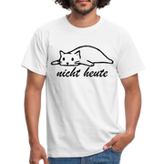 Faule Katze NICHT HEUTE Lustiges T-Shirt Geschenk Katzenliebhaber - Weiß