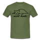 Faule Katze NICHT HEUTE Lustiges T-Shirt Geschenk Katzenliebhaber - Militärgrün