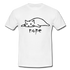 Faule Katze NOPE Lustiges T-Shirt Geschenk Katzenliebhaber - Weiß