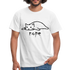 Faule Katze NOPE Lustiges T-Shirt Geschenk Katzenliebhaber - Weiß