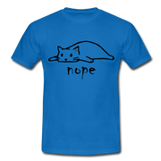 Faule Katze NOPE Lustiges T-Shirt Geschenk Katzenliebhaber - Royalblau