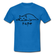 Faule Katze NOPE Lustiges T-Shirt Geschenk Katzenliebhaber - Royalblau