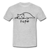 Faule Katze NOPE Lustiges T-Shirt Geschenk Katzenliebhaber - Grau meliert