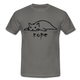 Faule Katze NOPE Lustiges T-Shirt Geschenk Katzenliebhaber - Graphit