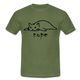 Faule Katze NOPE Lustiges T-Shirt Geschenk Katzenliebhaber - Militärgrün