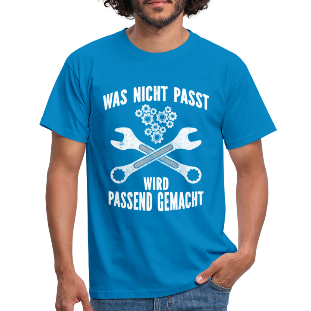 Mechaniker Mechatroniker Geschenk T-Shirt Was Nicht passt wird passend gemacht - Royalblau