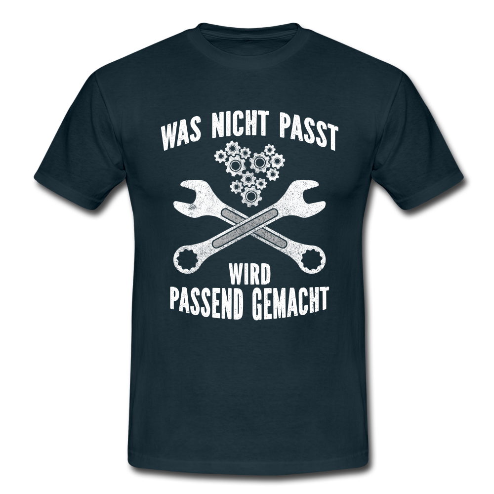 Mechaniker Mechatroniker Geschenk T-Shirt Was Nicht passt wird passend gemacht - Navy