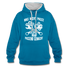 Mechaniker Mechatroniker Geschenk - Was Nicht passt wird passend gemacht Kontrast-Hoodie - Pfauenblau/Grau meliert