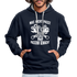 Mechaniker Mechatroniker Geschenk - Was Nicht passt wird passend gemacht Kontrast-Hoodie - Navy/Grau meliert