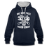 Mechaniker Mechatroniker Geschenk - Was Nicht passt wird passend gemacht Kontrast-Hoodie - Navy/Grau meliert