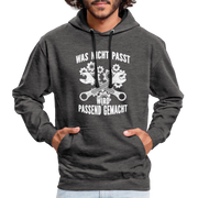 Mechaniker Mechatroniker Geschenk - Was Nicht passt wird passend gemacht Kontrast-Hoodie - Anthrazit/Schwarz