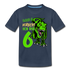 6. Kinder Geburtstag Geschenk Dinosaurier T-Rex Ich bin 6 Kinder Premium T-Shirt - Navy