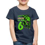 6. Kinder Geburtstag Geschenk Dinosaurier T-Rex Ich bin 6 Kinder Premium T-Shirt - Navy