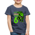 6. Kinder Geburtstag Geschenk Dinosaurier T-Rex Ich bin 6 Kinder Premium T-Shirt - Blau meliert