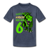 6. Kinder Geburtstag Geschenk Dinosaurier T-Rex Ich bin 6 Kinder Premium T-Shirt - Blau meliert