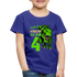 4. Kinder Geburtstag Geschenk Dinosaurier T-Rex Ich bin 4 Kinder Premium T-Shirt - Königsblau