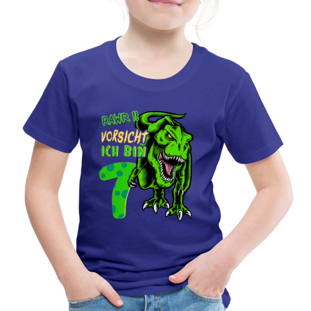 7. Kinder Geburtstag Geschenk Dinosaurier T-Rex Ich bin 7 Kinder Premium T-Shirt - Königsblau