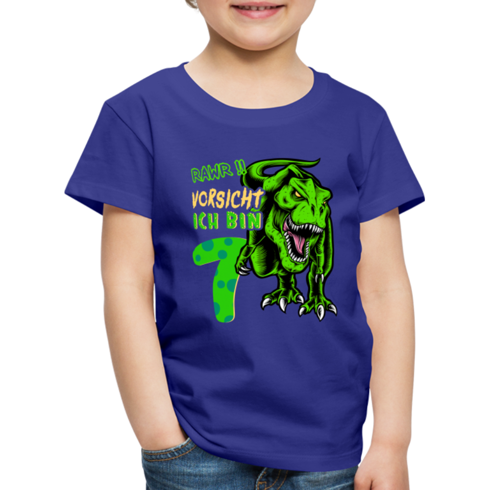 7. Kinder Geburtstag Geschenk Dinosaurier T-Rex Ich bin 7 Kinder Premium T-Shirt - Königsblau