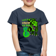 8. Kinder Geburtstag Geschenk Dinosaurier T-Rex Ich bin 8 Kinder Premium T-Shirt - Navy