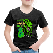 8. Kinder Geburtstag Geschenk Dinosaurier T-Rex Ich bin 8 Kinder Premium T-Shirt - Anthrazit