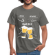 Lustig Schere Stein Paar Bier T-Shirt - Graphit