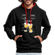 Lustig Schere Stein Paar Bier Kontrast-Hoodie - Schwarz/Rot