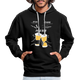Lustig Schere Stein Paar Bier Kontrast-Hoodie - Schwarz/Grau meliert