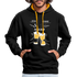 Lustig Schere Stein Paar Bier Kontrast-Hoodie - Schwarz/Gold