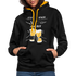 Lustig Schere Stein Paar Bier Kontrast-Hoodie - Schwarz/Gold