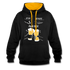 Lustig Schere Stein Paar Bier Kontrast-Hoodie - Schwarz/Gold