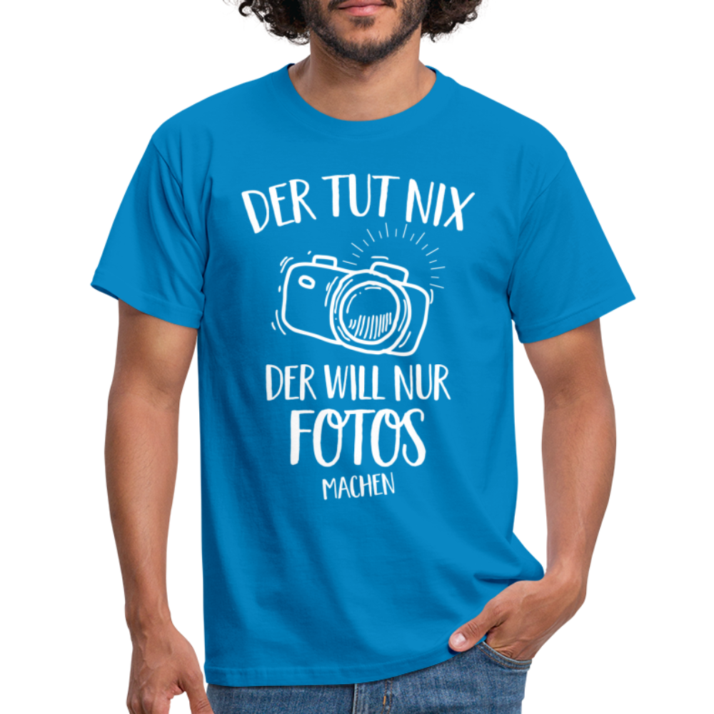 Fotografen Geschenk Der Tut Nix Der Will Nur Fotos machen T-Shirt - Royalblau