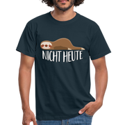Faules Faultier Nicht Heute Lustiges T-Shirt - Navy