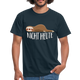 Faules Faultier Nicht Heute Lustiges T-Shirt - Navy