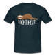 Faules Faultier Nicht Heute Lustiges T-Shirt - Navy