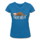 Faules Faultier Nicht Heute Lustiges Frauen Bio-T-Shirt mit V-Ausschnitt - Pfauenblau
