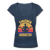 Yoga Geschenk Einatmen Ausrasen Lustiges Frauen T-Shirt mit U-Ausschnitt - Navy