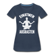 Yoga Geschenk Einatmen Ausrasen Lustiges Frauen Premium Bio T-Shirt - Navy